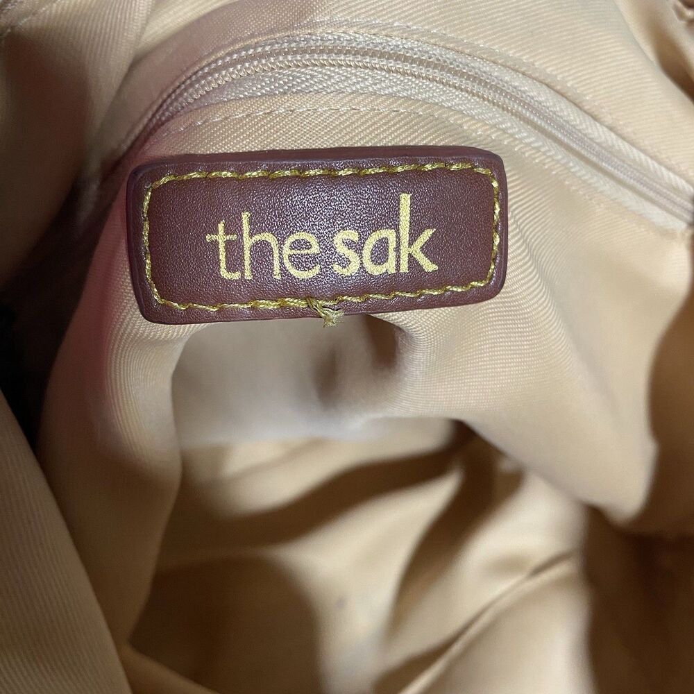 The Sak Crochet Large Tote Bag Tan Beige Boho Beachy CoastalGranny Minimalist - Picture 6 of 11